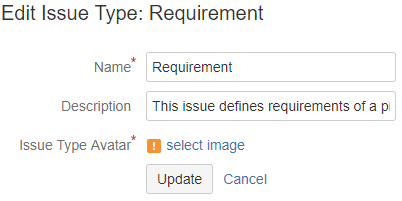 Jira issue type icon selection