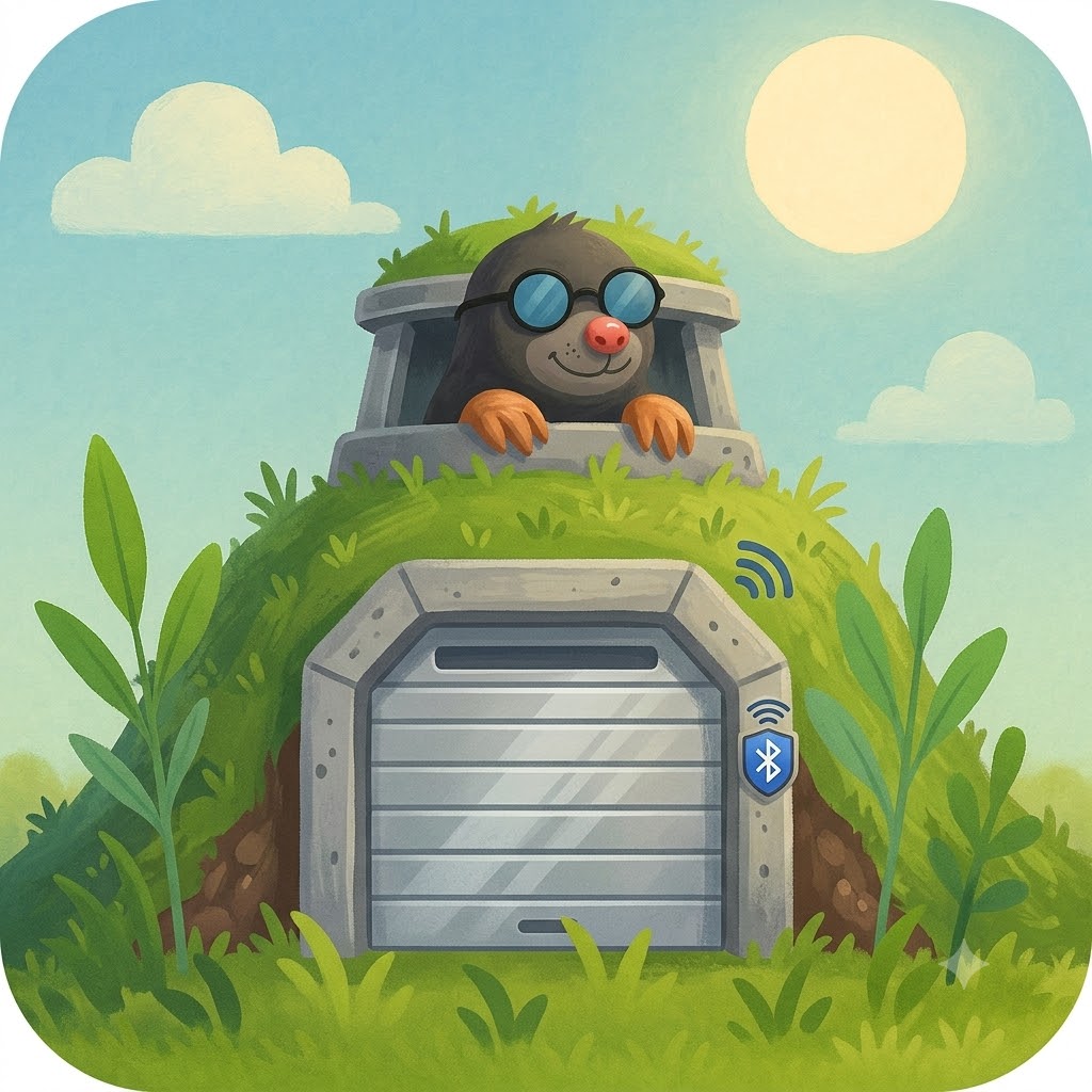Hoermoles BlueObscure – My Garage Door in a Browser Tab